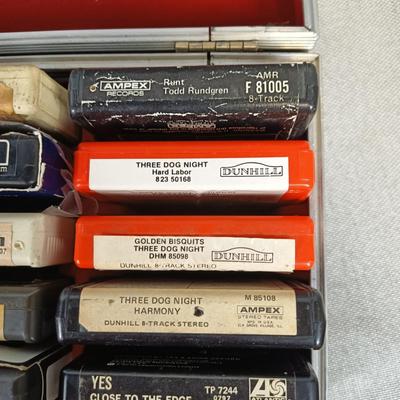 Awesome 8 Track Lot - 24 Classic Rock tapes in a Carrying Case