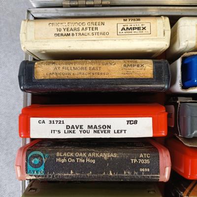 Awesome 8 Track Lot - 24 Classic Rock tapes in a Carrying Case