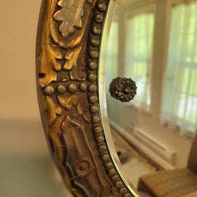 Antique Beveled Round Mirror (M-DW)