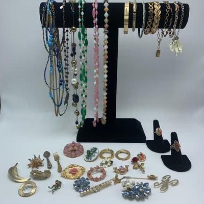 Fun Variety of Pins, Beaded Necklaces, and Bracelets (B3-KW)
