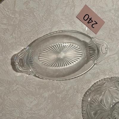 Variety of glass serving pieces