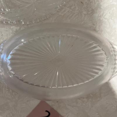 Variety of glass serving pieces