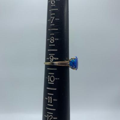 10K Yellow Gold Ring with Ethiopian Opal (B3-KW)
