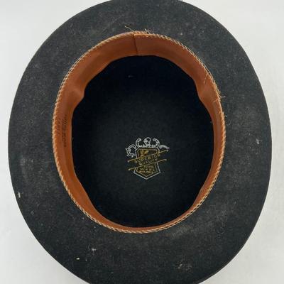Large black wool hat