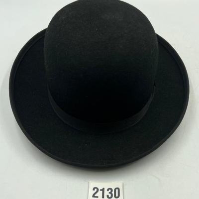 Large black wool hat