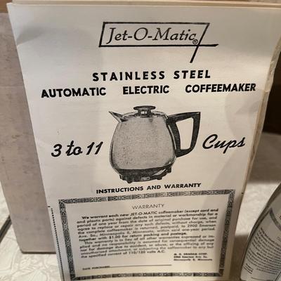 Vintage Jet-O-Matic coffee Percolator