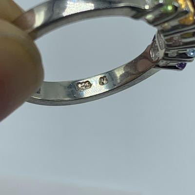 Multicolored Gemstone Ring, Bracelet, and Earring Set (B3-KW)