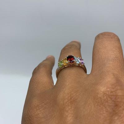 Multicolored Gemstone Ring, Bracelet, and Earring Set (B3-KW)