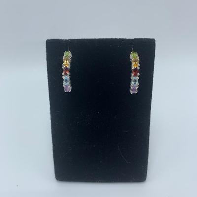 Multicolored Gemstone Ring, Bracelet, and Earring Set (B3-KW)