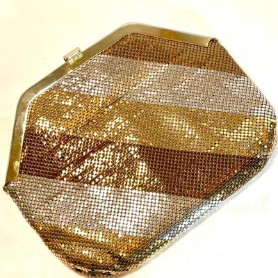 Vintage Delill gold mesh purse