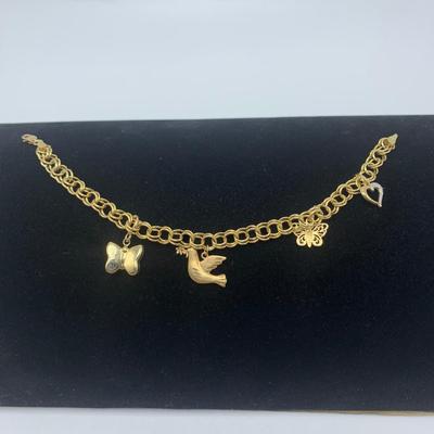 Beverly Hills Gold 14K Bracelet and 14K Gold Charm Bracelet (B3-KW)