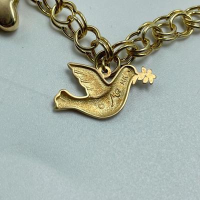 Beverly Hills Gold 14K Bracelet and 14K Gold Charm Bracelet (B3-KW)