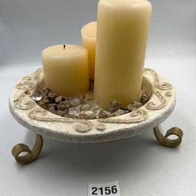 Ceramic candle decor