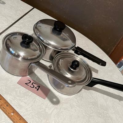 Lot 2 of three sauce pots