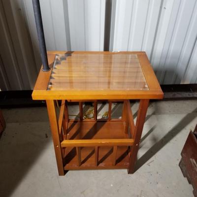 Side Table with Lamp
