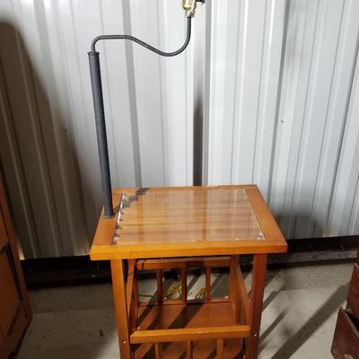 Side Table with Lamp