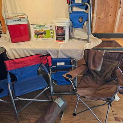 Camping/Outdoor Assortment, incl. Grill & Electric Cooler/Warmer (S-JS)