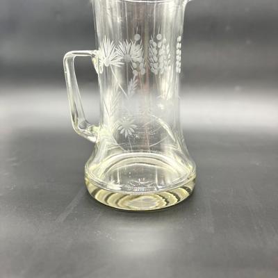 Vintage Large Cut Crystal Flowers-Daisy Pitcher