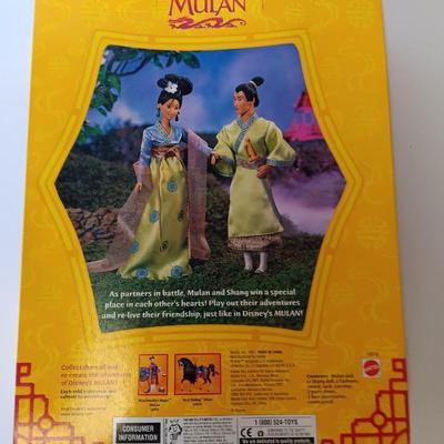 1997 Mattel Disney Mulan Hearts of Honor Mulan & Shang Doll Giftset 19019