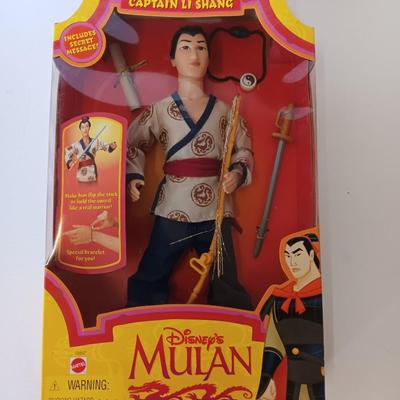 Disney Captain Li Shang from Mulan doll never taken out of the box - 18897