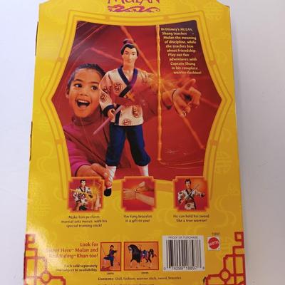 Disney Captain Li Shang from Mulan doll never taken out of the box - 18897