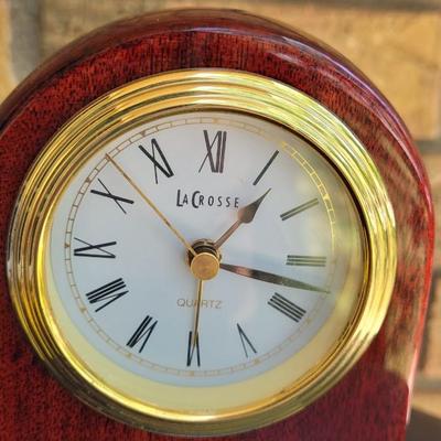 #2: Small Wood Arch La Crosse Table Clock