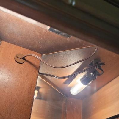 #4: Vintage Corner Curio Cabinet with Light