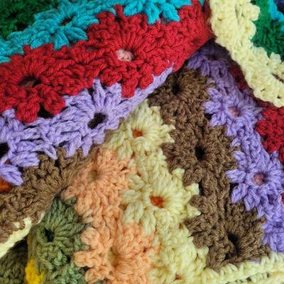 #10: Vintage Multicolored Afghan Throw Blanker