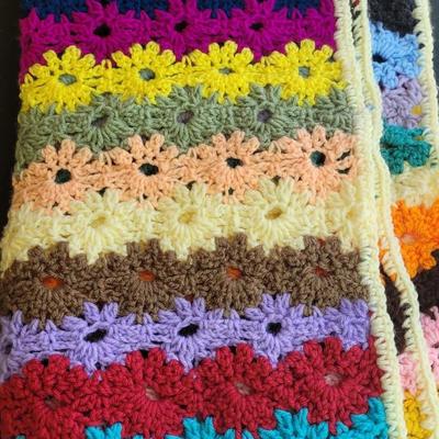 #10: Vintage Multicolored Afghan Throw Blanker