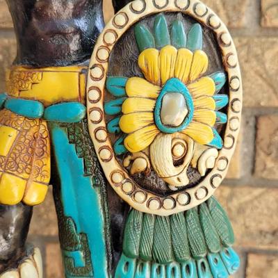 #20: Vintage Jaguar Aztec Warrior with Real Gemstone Accents