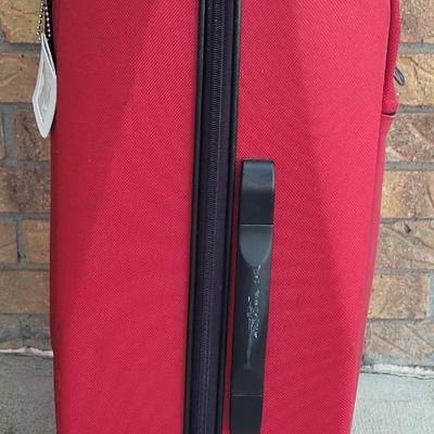 #36: Red Shell Luggage with Wheels and Telescopic Handle