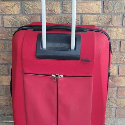 #36: Red Shell Luggage with Wheels and Telescopic Handle