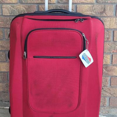 #36: Red Shell Luggage with Wheels and Telescopic Handle