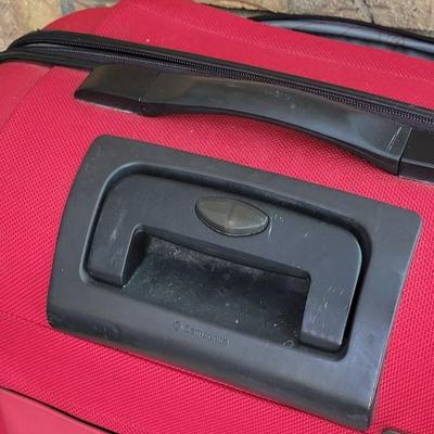 #36: Red Shell Luggage with Wheels and Telescopic Handle