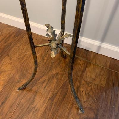 Ornate Floor Lamp with Gold Leaf Accents (O-HS)