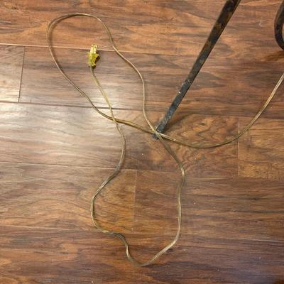 Ornate Floor Lamp with Gold Leaf Accents (O-HS)