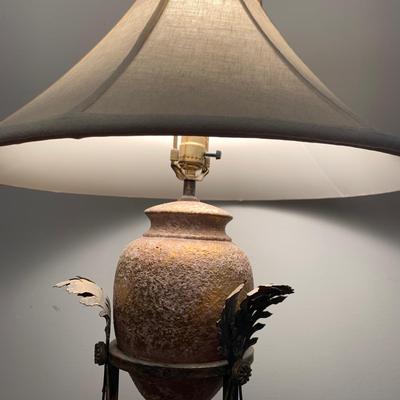 Ornate Floor Lamp with Gold Leaf Accents (O-HS)