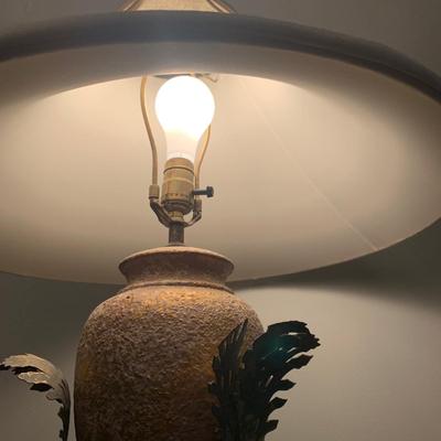 Ornate Floor Lamp with Gold Leaf Accents (O-HS)