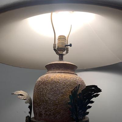 Ornate Floor Lamp with Gold Leaf Accents (O-HS)