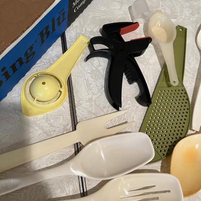 Variety of Kitchen utensils plastic