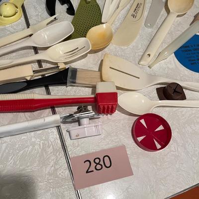 Variety of Kitchen utensils plastic