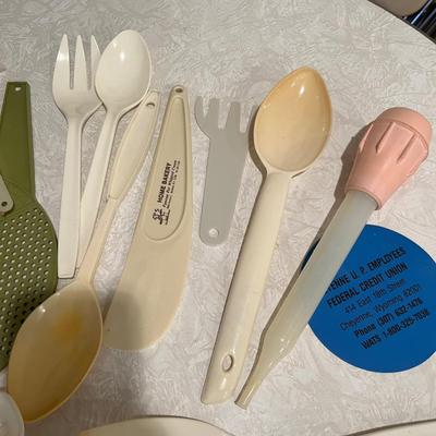 Variety of Kitchen utensils plastic