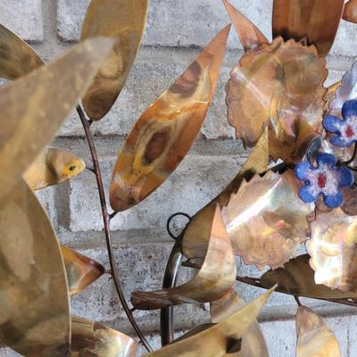 Metal Floral Wall Sculpture (D-CE)
