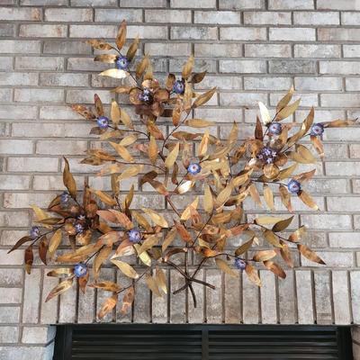 Metal Floral Wall Sculpture (D-CE)