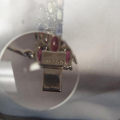 Sterling Silver Rainbow Gemstone Jewelry (B4-BBL)