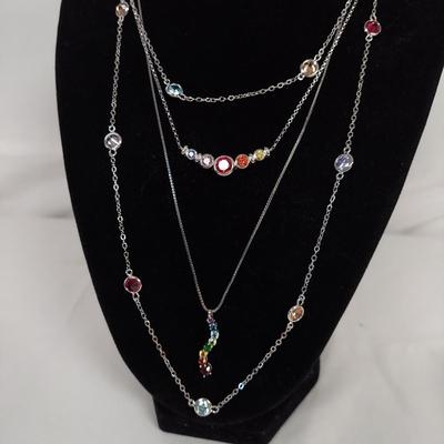 Sterling Silver Rainbow Gemstone Jewelry (B4-BBL)