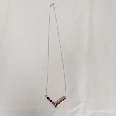 Sterling Silver Rainbow Gemstone Jewelry (B4-BBL)