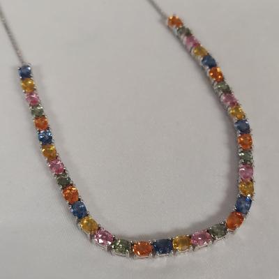 Sterling Silver Rainbow Gemstone Jewelry (B4-BBL)