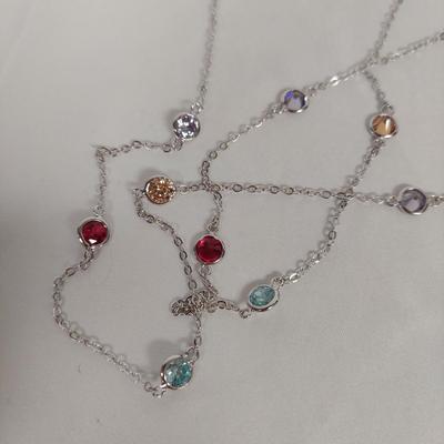 Sterling Silver Rainbow Gemstone Jewelry (B4-BBL)