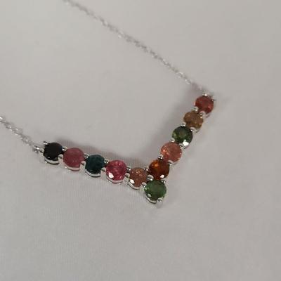 Sterling Silver Rainbow Gemstone Jewelry (B4-BBL)